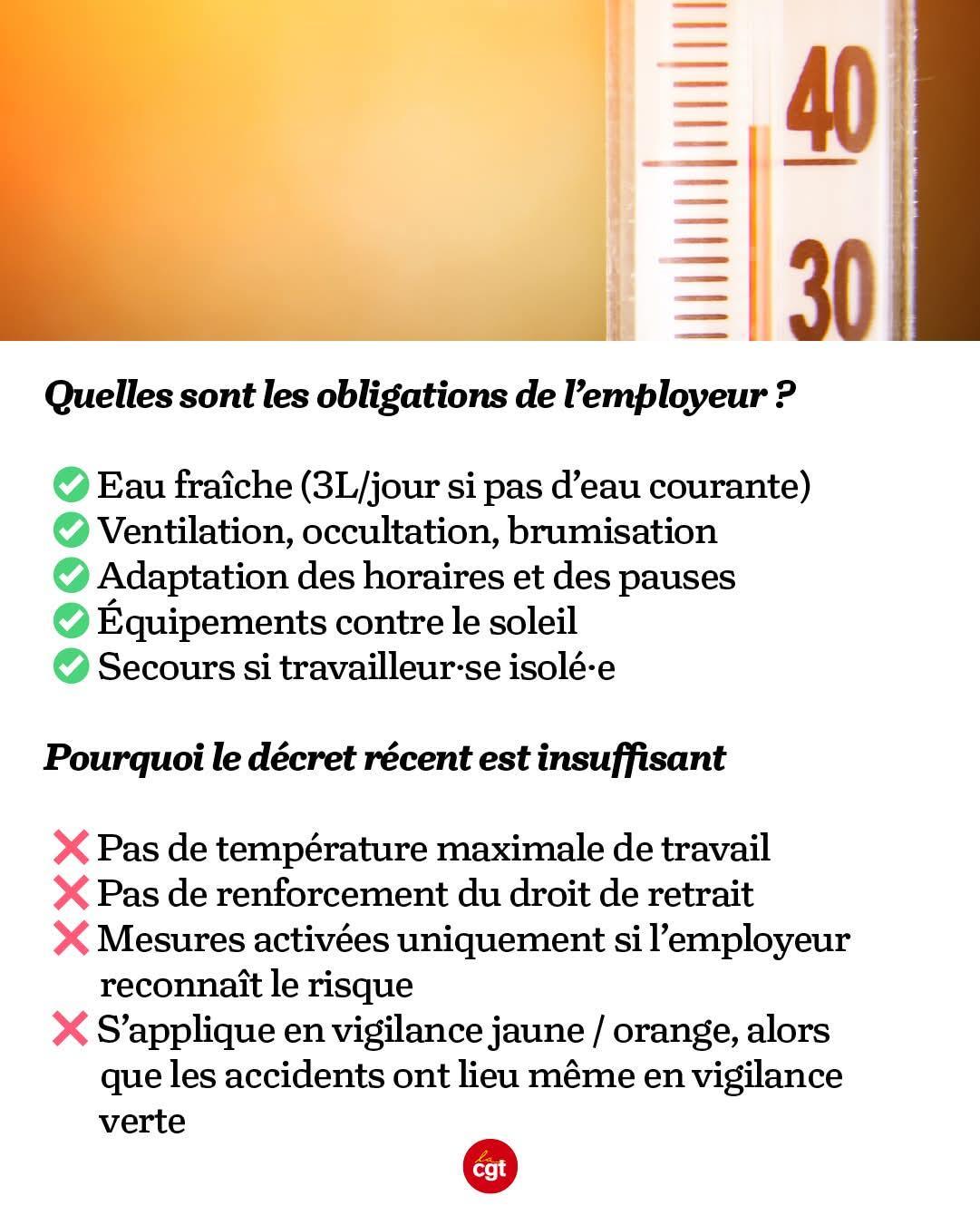 🥵 Quels sont vos droits en période de forte chaleur ?