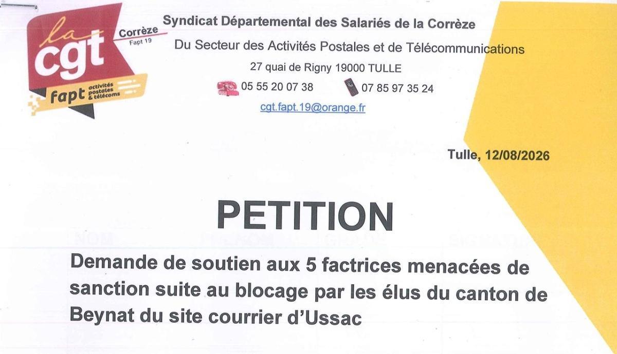 PÉTITION « SOUTIEN AUX FACTRICES » ! PÉTITION « SOUTIEN AUX FACTRICES » !