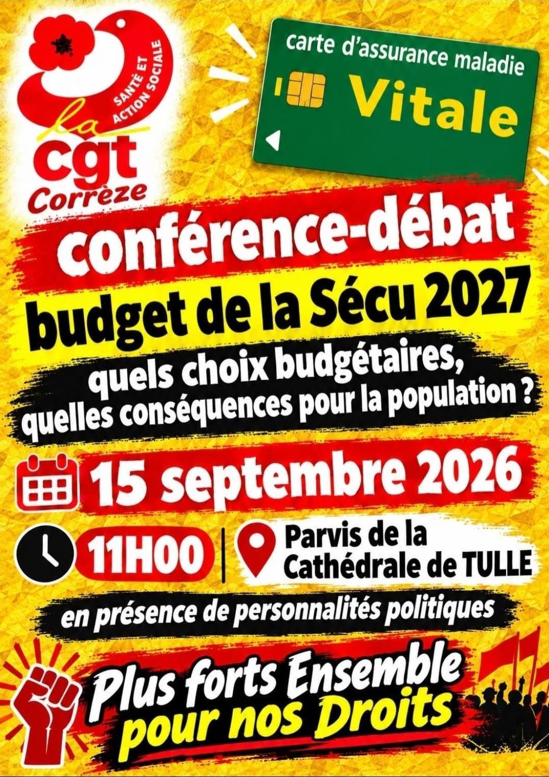 15/09 Conférence débat pour la Sécurité sociale 15/09 Conférence débat pour la Sécurité sociale