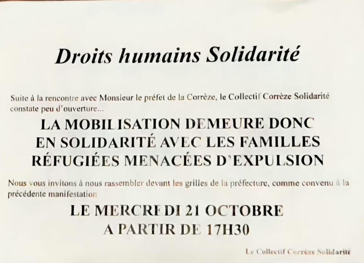 21/10 Appel du collectif Corrèze Solidarité 
