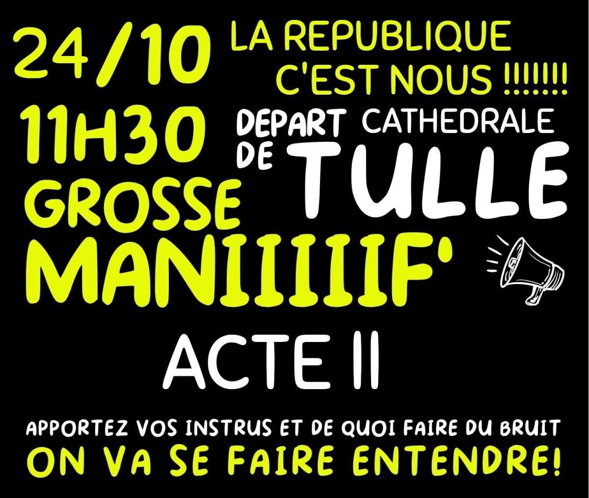 24/10 Acte 2 empêché par la préfecture : Interdiction de se rassembler et de manifester