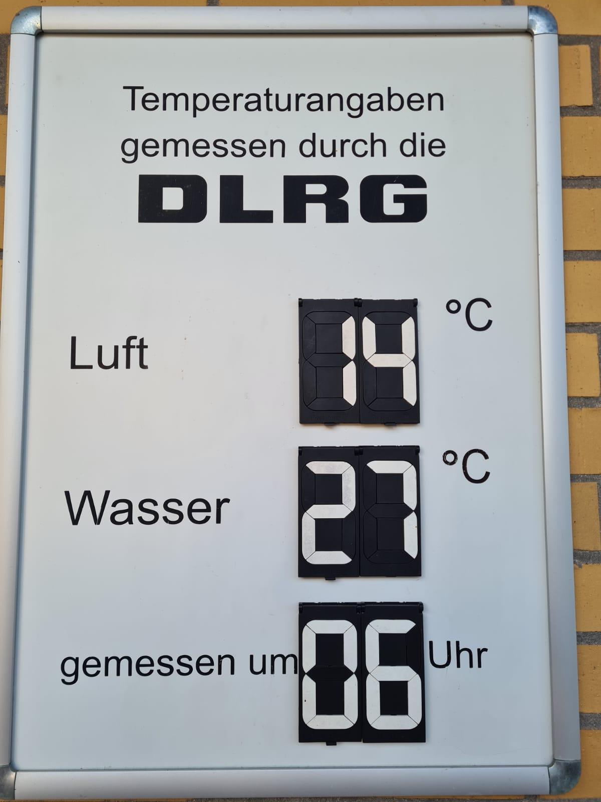 Guten Morgen aus dem Waldbad Meinersen - Die heutigen Werte