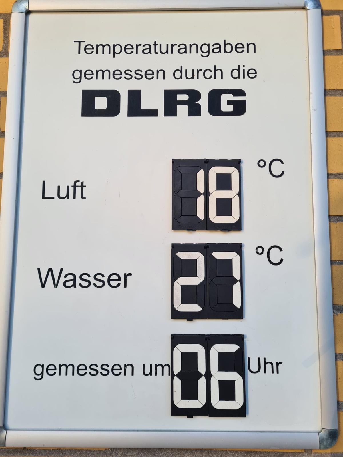 Guten Morgen aus dem Waldbad Meinersen - Die heutigen Werte