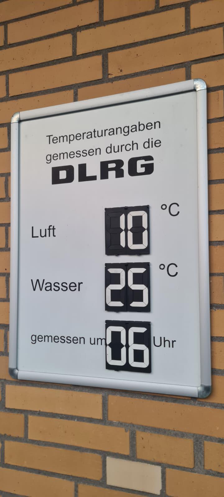 Guten Morgen aus dem Waldbad Meinersen - Die heutigen Werte 