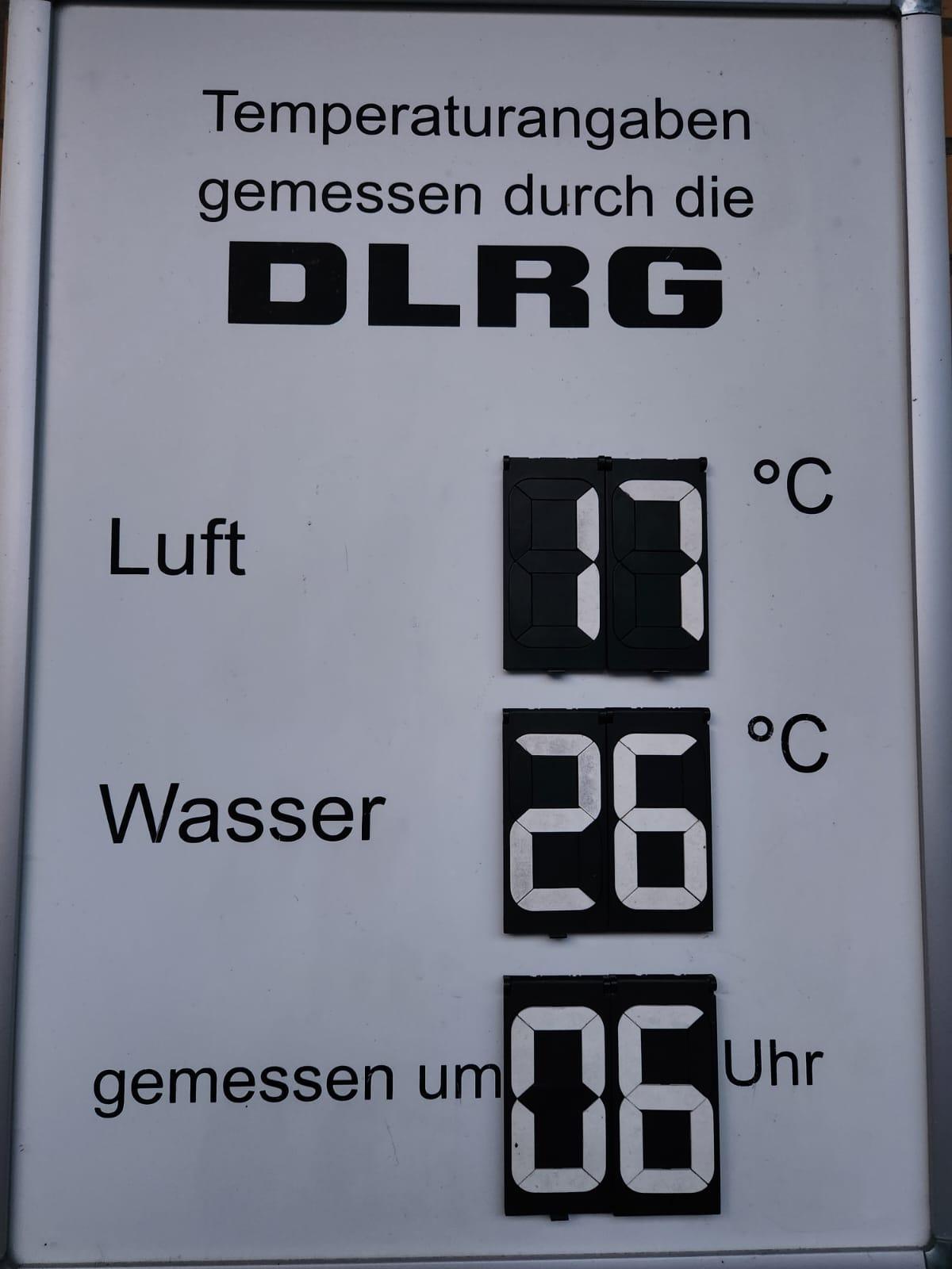 Guten Morgen aus dem Waldbad Meinersen - Die heutigen Werte 