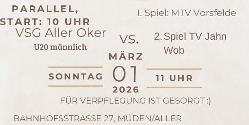 Heimspiel🔥🏐 Volleyball VSG Aller Oker U20