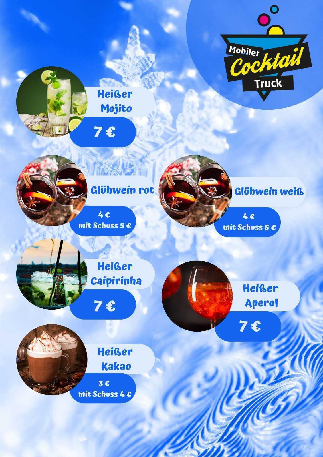 ❄️ Kalt draußen? Heiß im Becher! Ab 17 Uhr auf dem Hadi-Parkplatz – der Mobile Cocktailtruck wärmt euch mit heißen Mojitos, Glühwein & mehr!