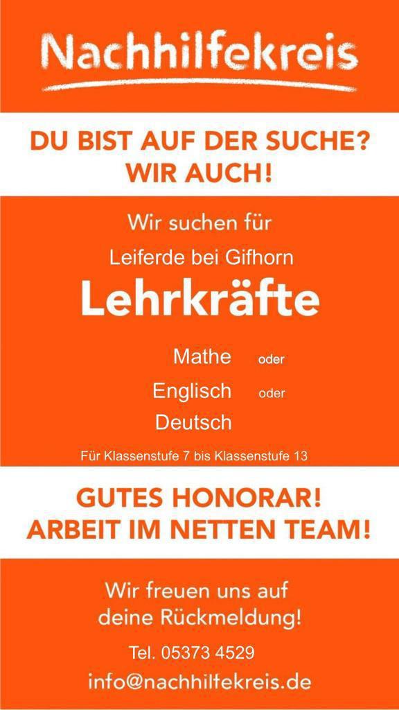 Lehrkäfte gesucht