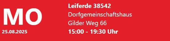 Blutspende in Leiferde - Blutspenden retten Leben