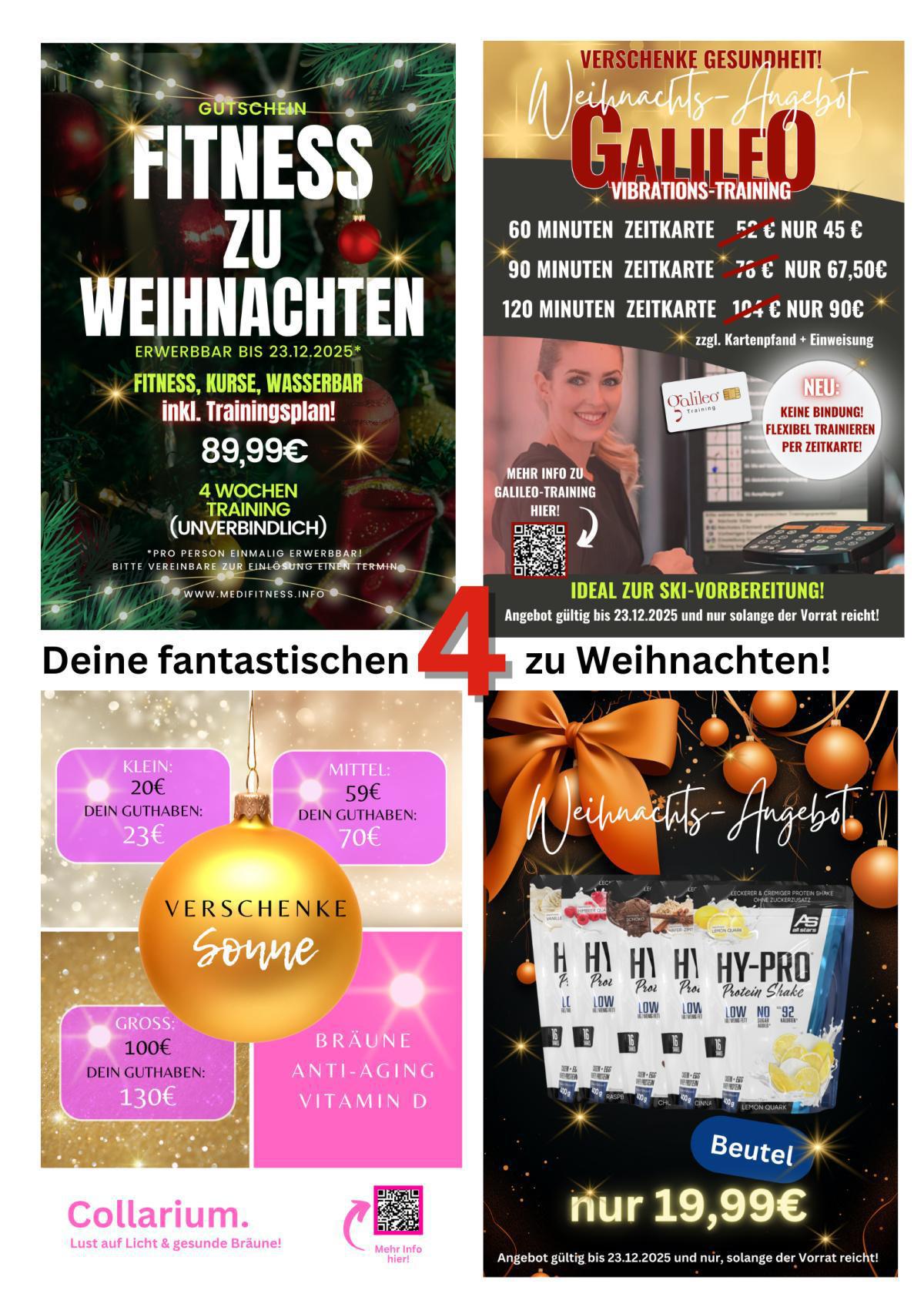 Die Fantastischen 4 - Exklusive Fitnessgeschenke zu Weihnachten