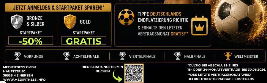 ⚽ Fit wie nie. Bereit fürs große Ziel? Entdecke jetzt unsere WM-Aktion!