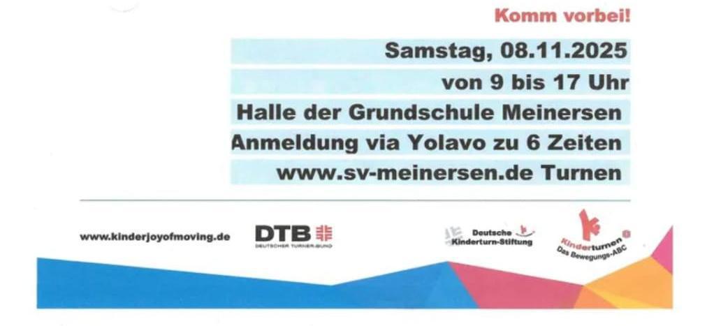 SV MAP - Einladung zum Tag des Kinderturnens 2025