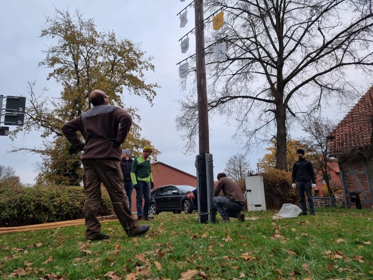 Landmänner Meinersen holen Maibaum ein 