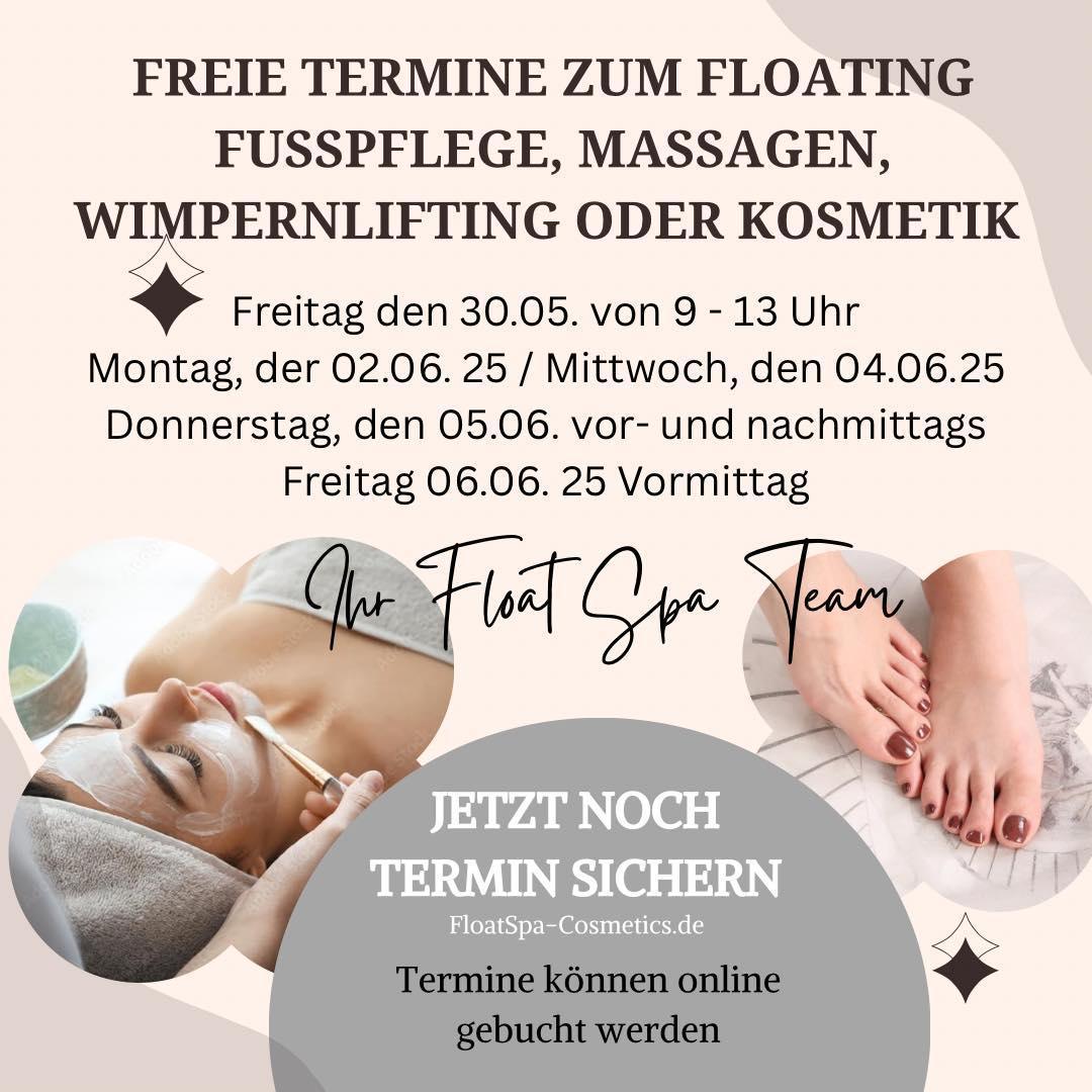 Float Spa & Cosmetics - freie Termine in der nächsten Woche! Einzigartig IN IHRER REGION