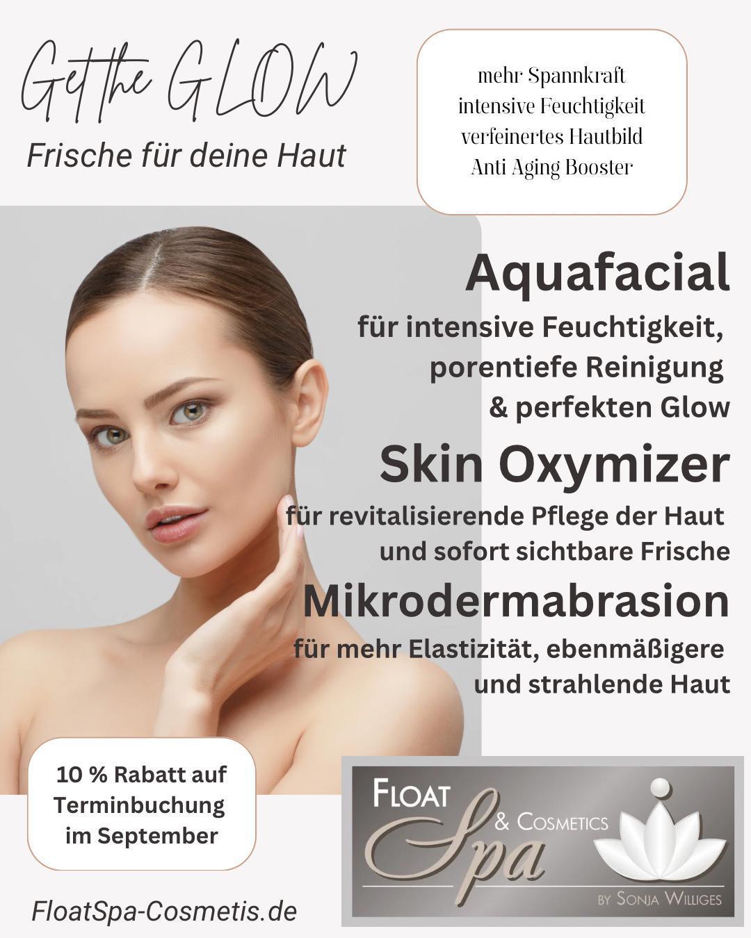 Jetzt 10 % Rabatt bei Buchung im September!🌸“Mehr Spannkraft, intensive Feuchtigkeit & Anti-Aging-Boost #Float Spa & Cosmetics