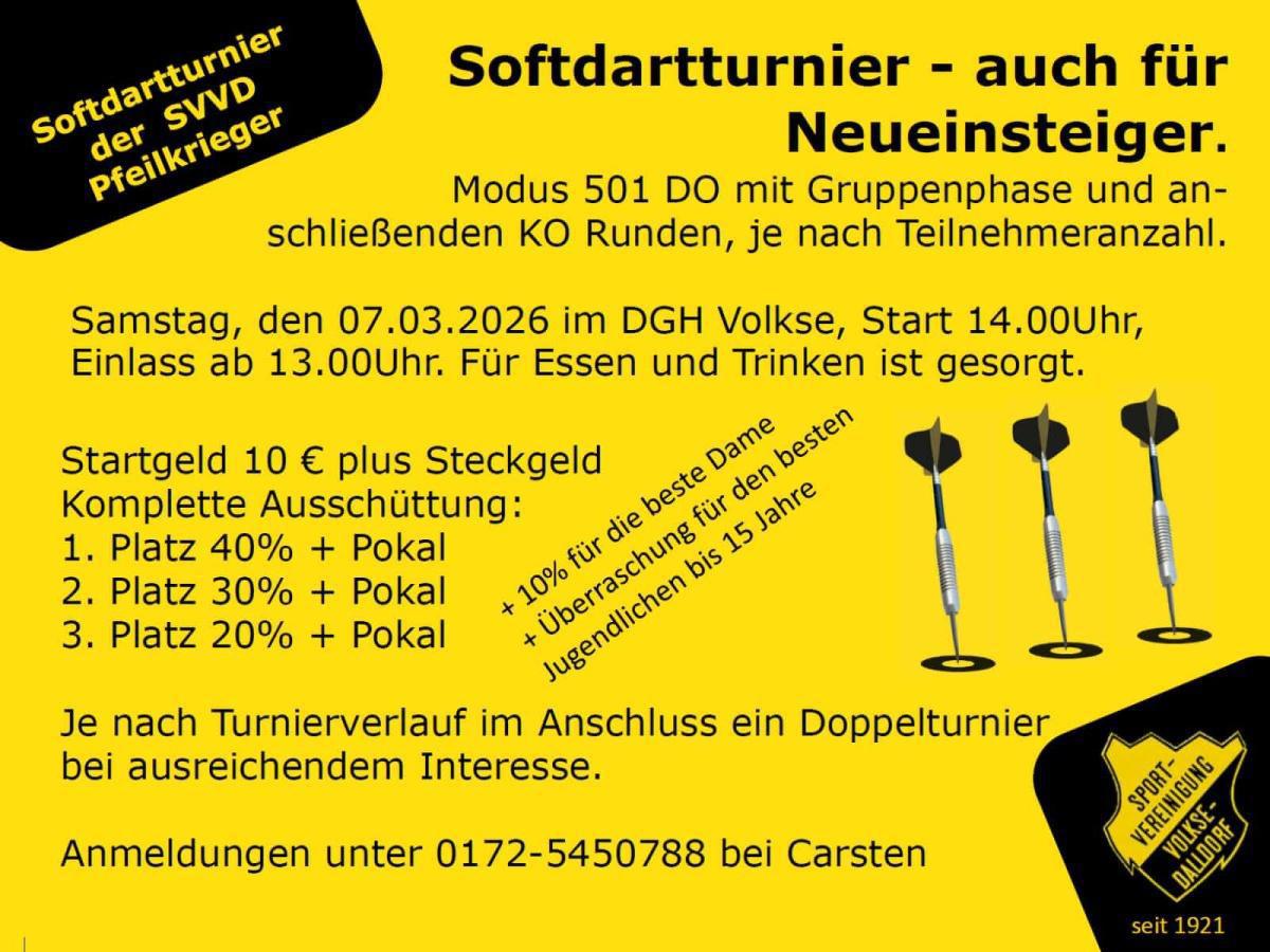 🎯 Auch in diesem Jahr veranstaltet die Dartsparte wieder das große Dartturnier. Anmeldungen ab sofort möglich🖤💛 🎯