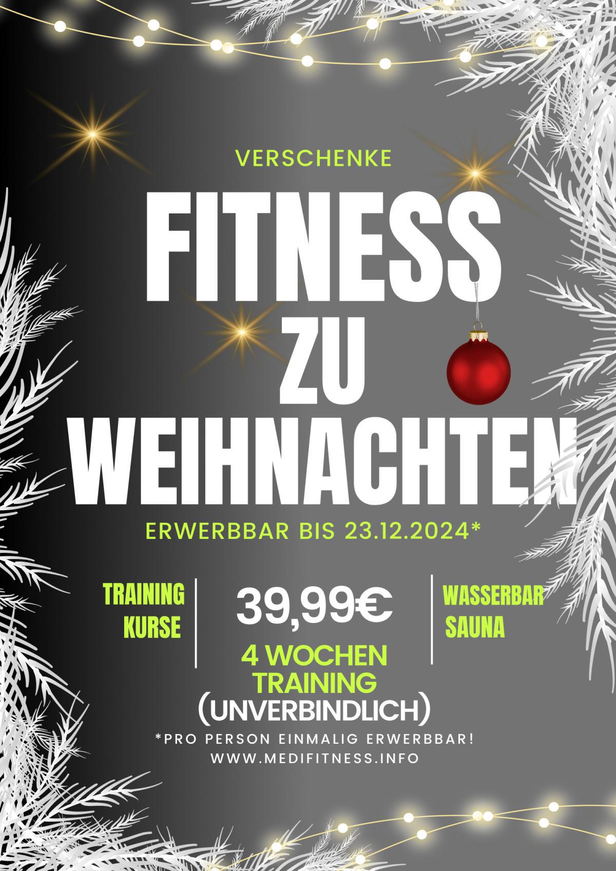 medifitness Gesundheits- & Wellnesscenter: Fitness zu Weihnachten