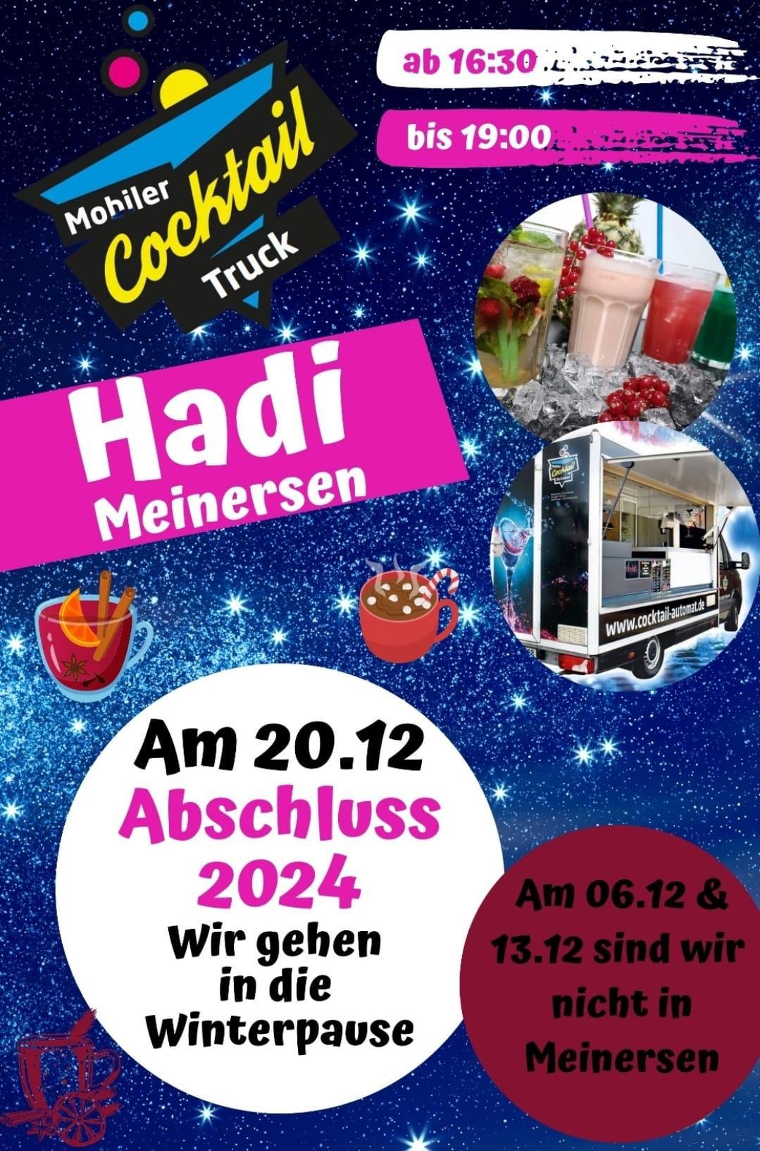 Cocktailtruck am 20.12.24 wieder in Meinersen und morgen in Leiferde