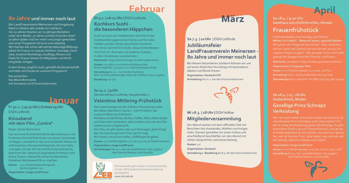 Reiseankündigung der Landfrauen Meinersen und Umgebung Reiseankündigung der Landfrauen Meinersen und Umgebung