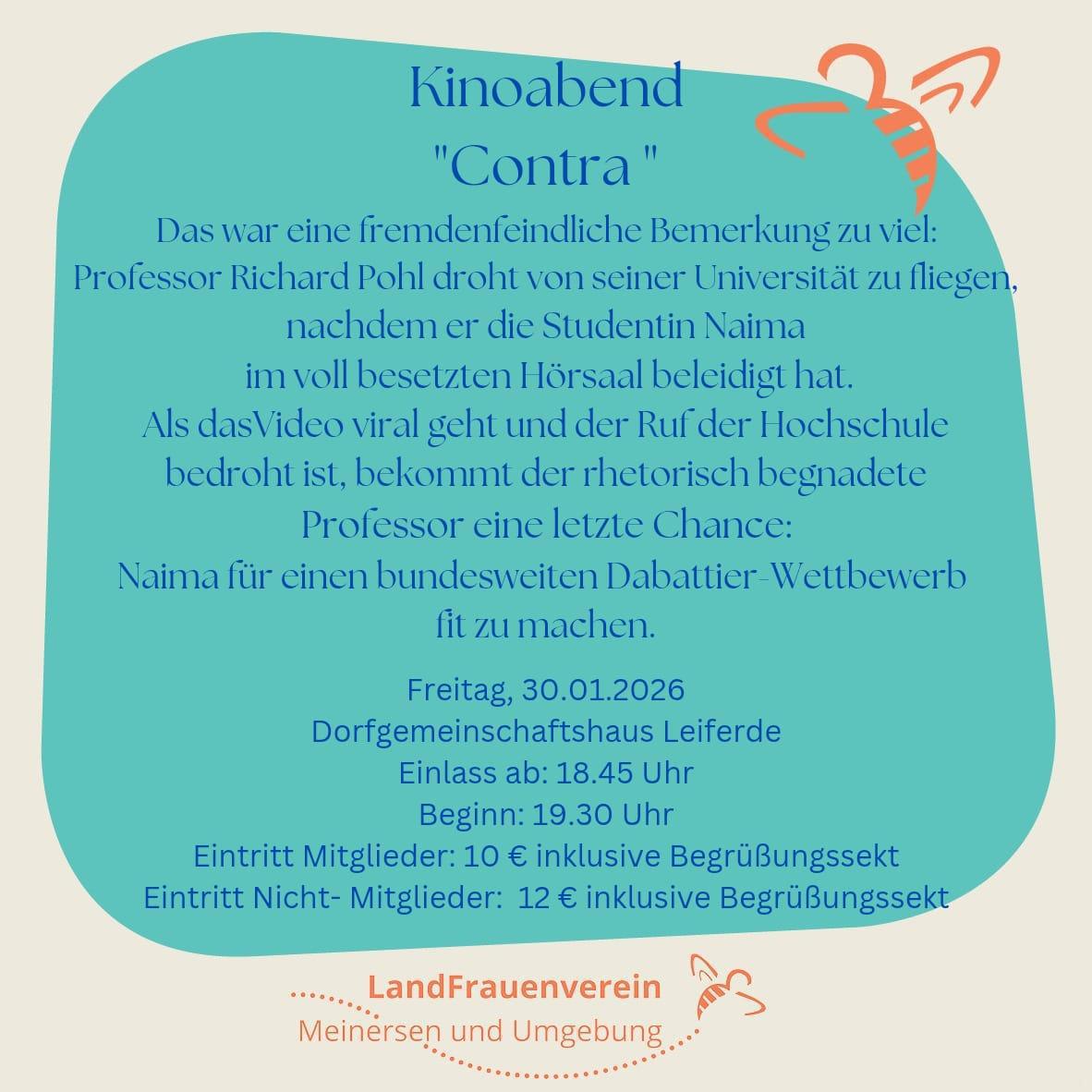 Ankündigungen der Landfrauen Meinersen und Umgebung - Kinoabend