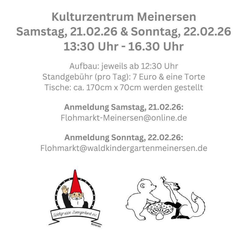 Ankündigung: Flohmarkt Rund ums Kind am 21. und 22.02.26