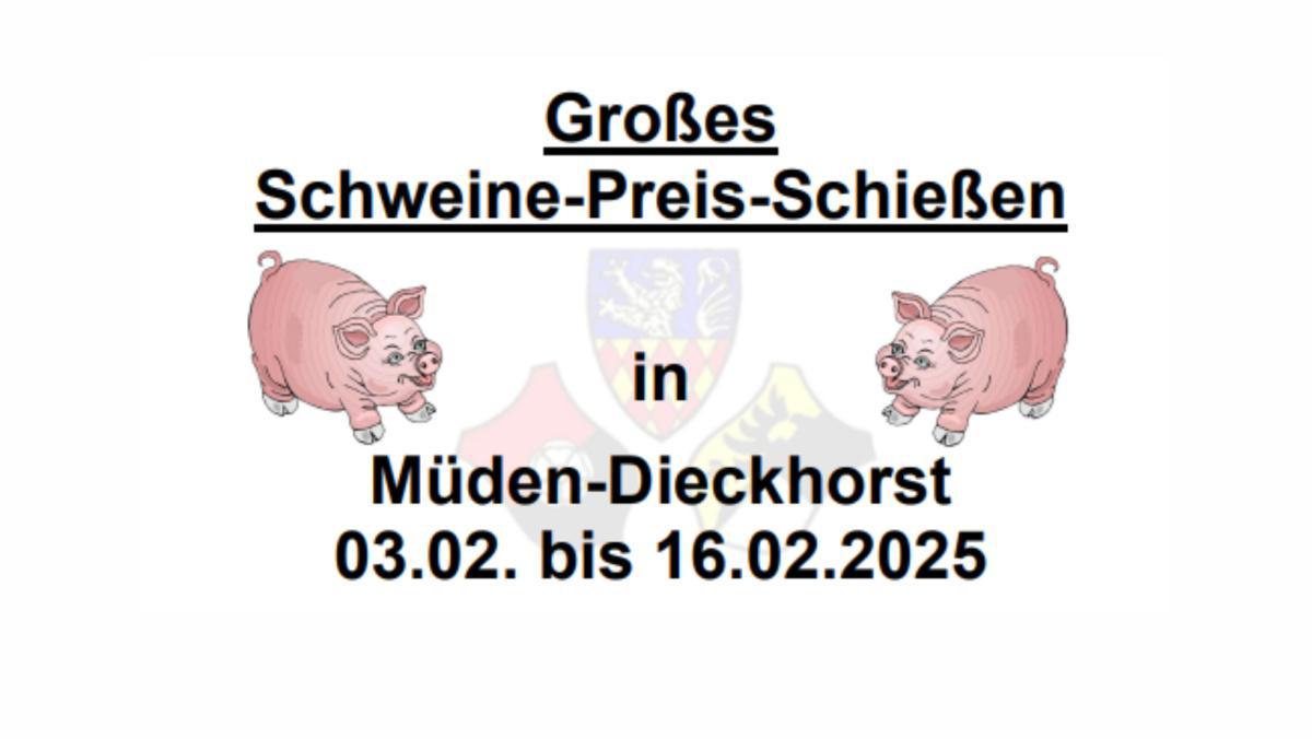 Schützenverein Müden: Preisverteilung Großes Schweine-Preis-Schießen