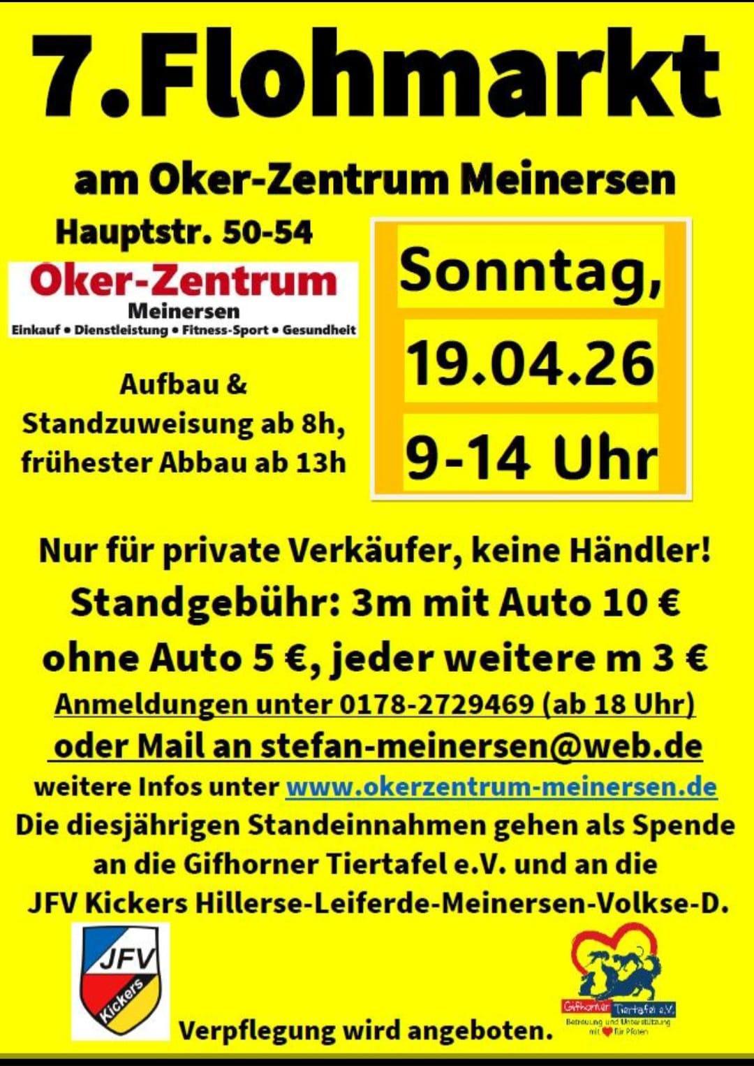 Ankündigung: 7. Flohmarkt am Oker-Zentrum Meinersen am 19.04.26