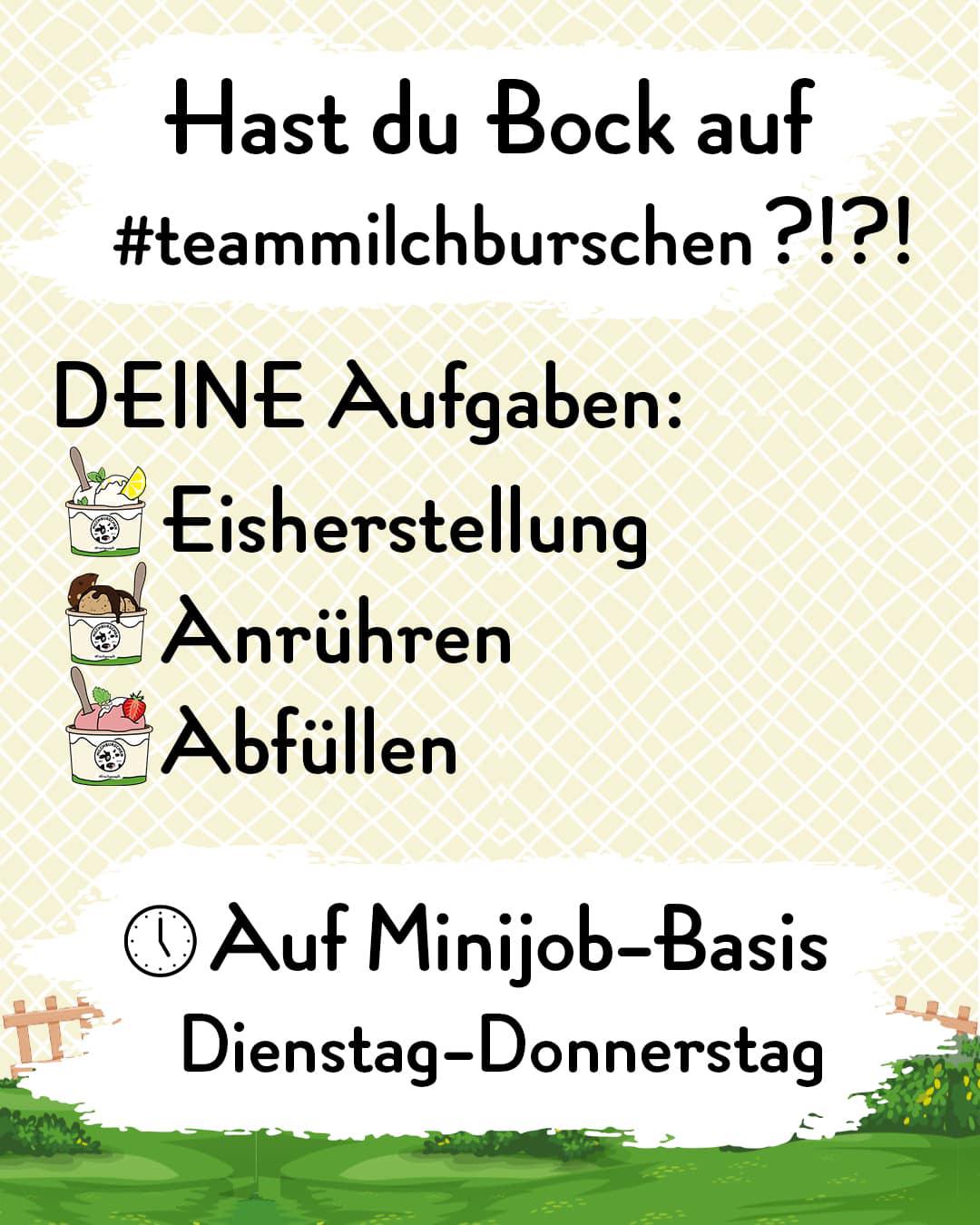 Milchburschen: Wir suchen Verstärkung für unser Team! 🐄🍦🥛👩🏽‍🍳