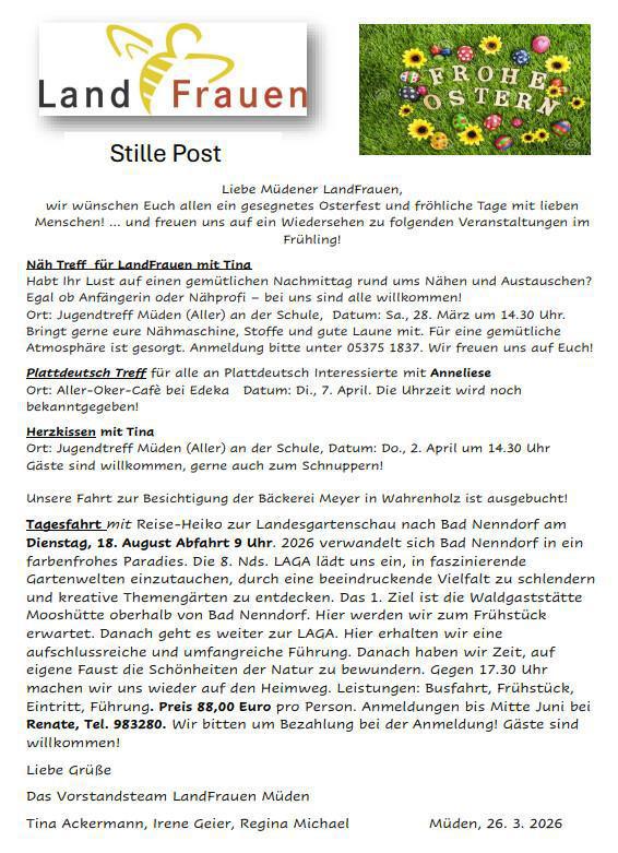Stille Post der Landfrauenverein Müden (Aller)