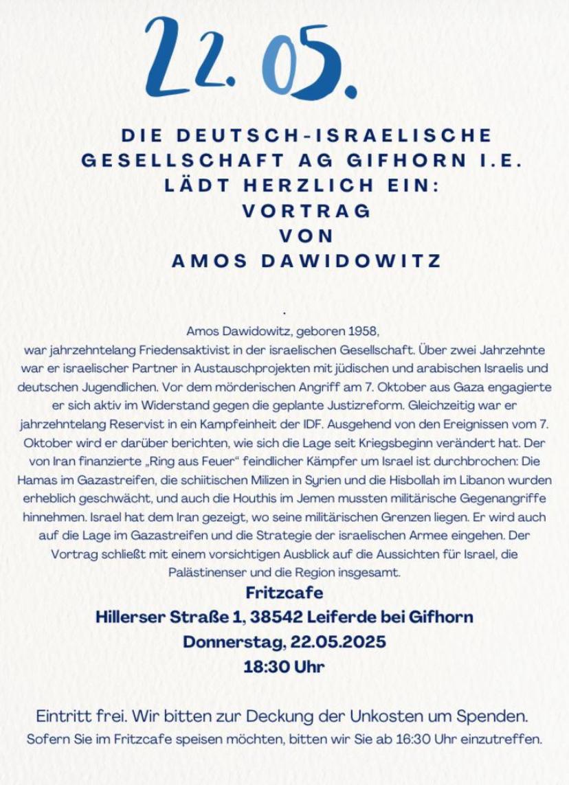 Vortrag Amos Dawidowitz