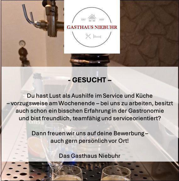 Gasthaus Niebuhr sucht Aushilfe (m/w/d) für Service und Küche