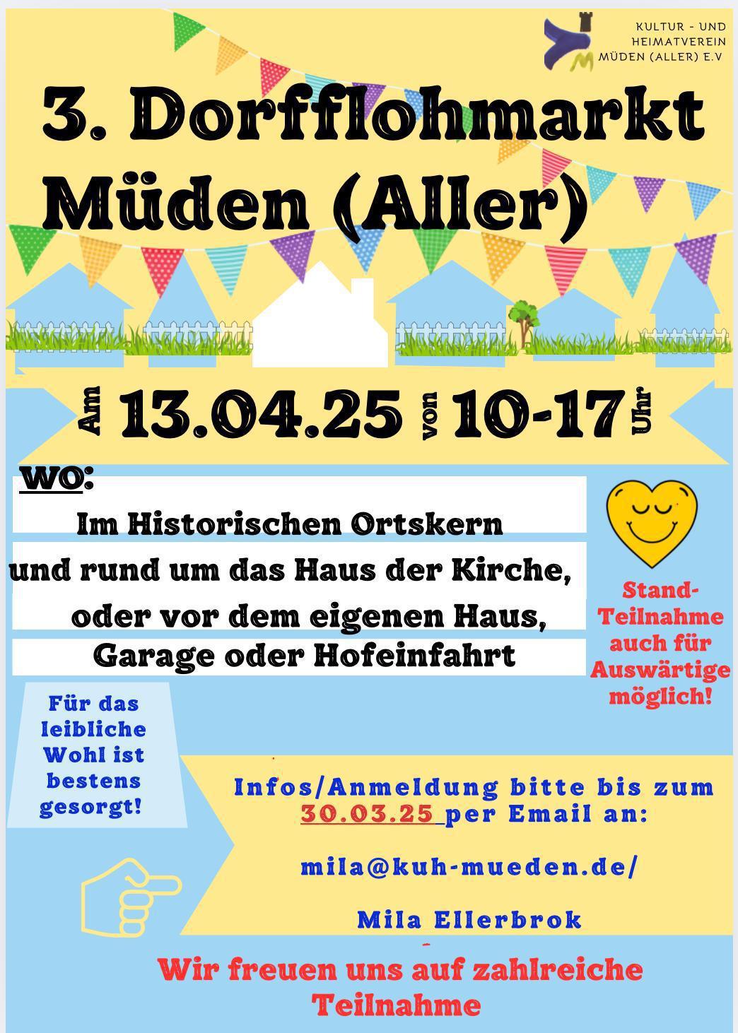 Ankündigung : 3. Dorfflohmarkt Müden
