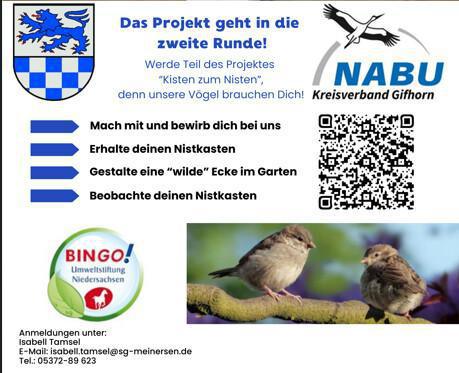 Umweltprojekt „Kisten zum Nisten“