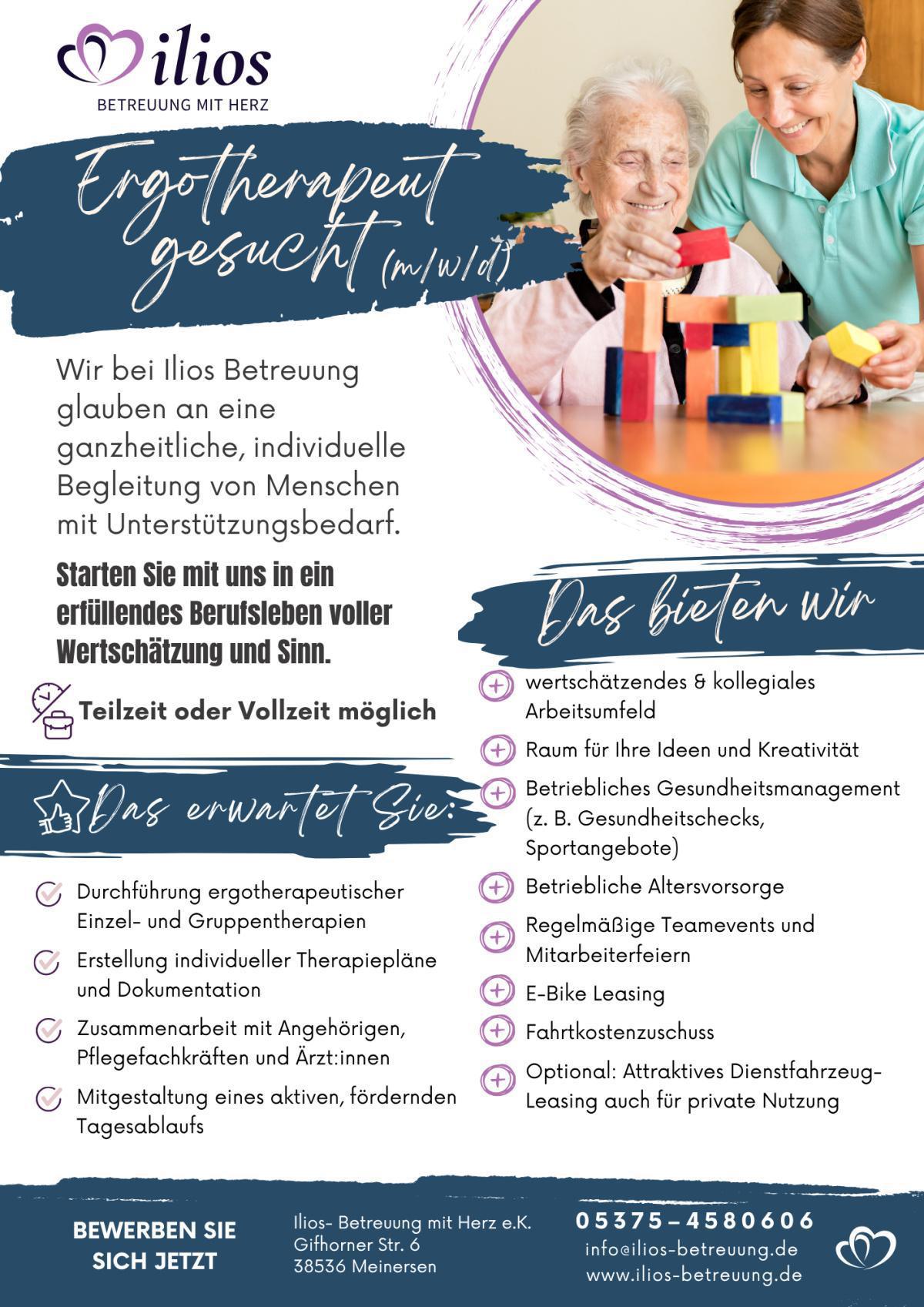 👐 Ergotherapeut (m/w/d) gesucht! 💼