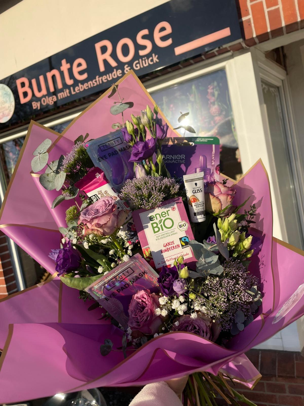 🌹 Bunte Rose By Olga mit Lebensfreude & Glück 🌺Floristik für jeden Anlass