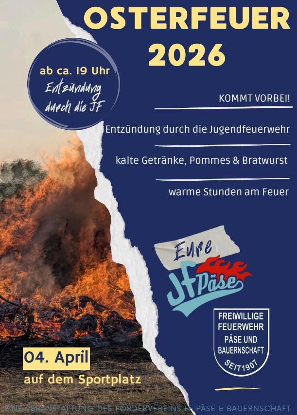  Päse: Osterfeuer am 04.04.26
