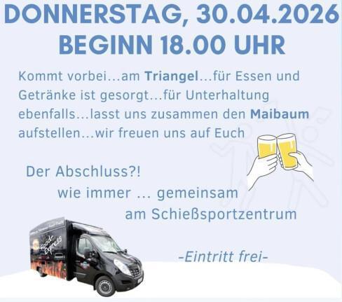 Müden: Maibaum aufstellen am 30.04.26