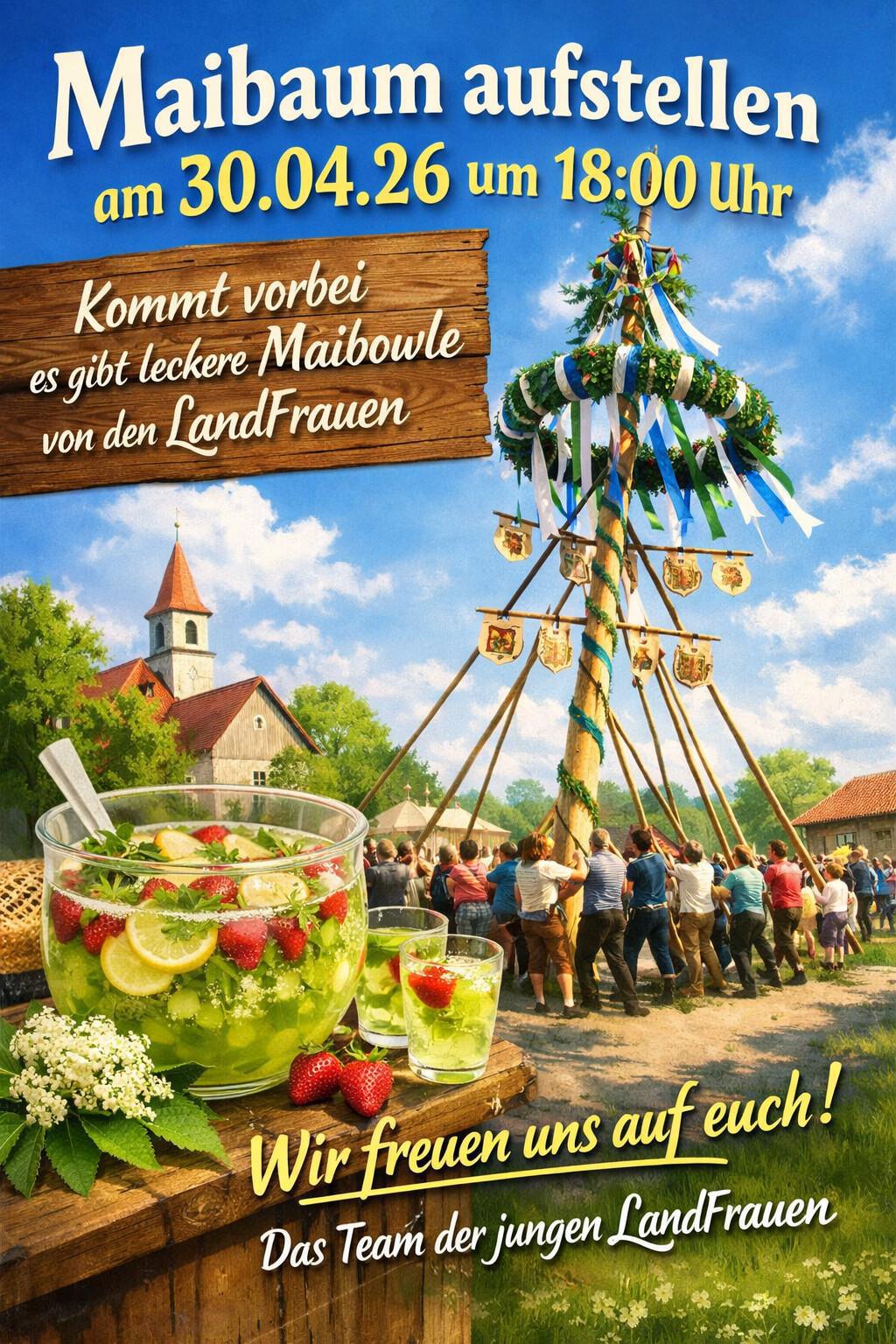 Müden: Maibaum aufstellen am 30.04.26