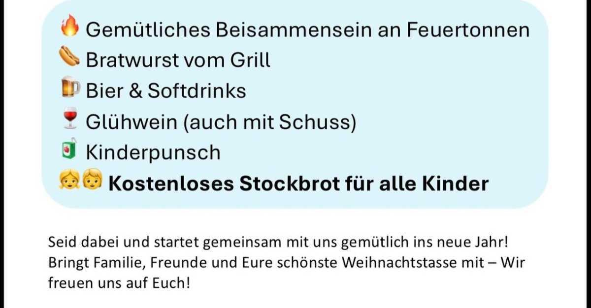 Dorfgemeinschaft Ohof - 🔥 Neujahrsevent in Ohof 🔥am 03.01.26