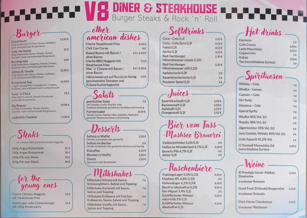 🍔 Bock auf Burger, BEEF & Rock ’n’ Roll? Dann ab ins V8 Diner & Steakhouse! 😎