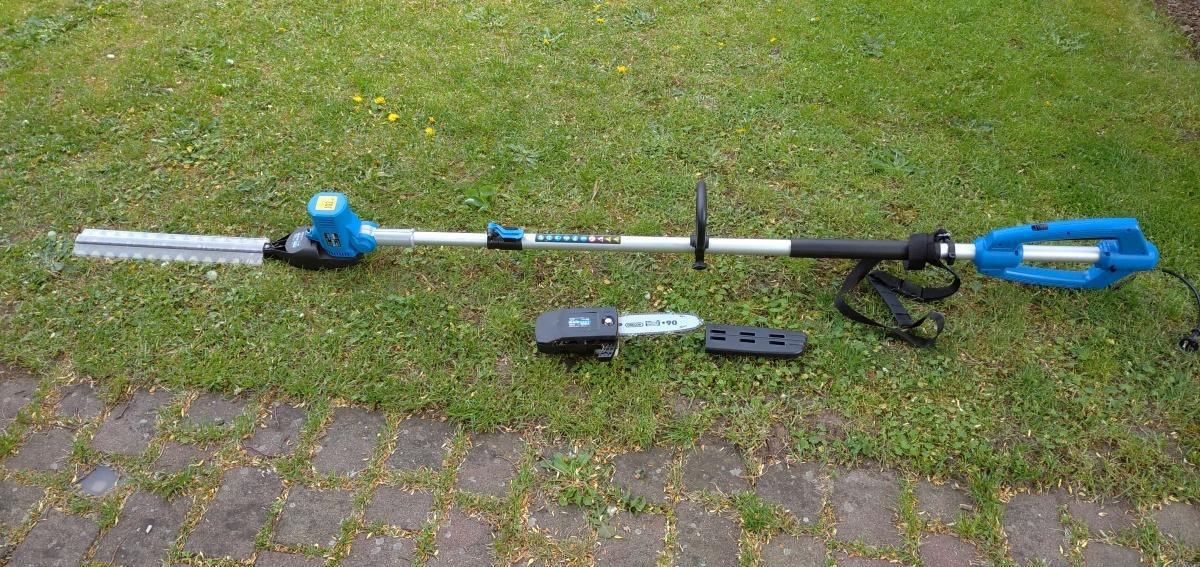 Rasenmäher, Hochentaster und Trimmrad zu verkaufen