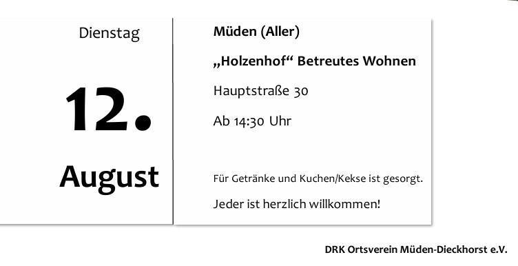 Müden : Spielenachmittag für Senioren im "Holzenhof".