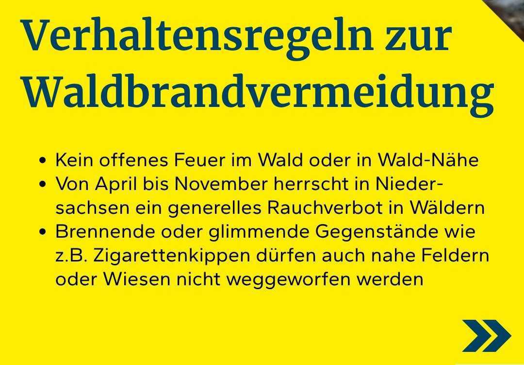 Waldbrandstufe 4 – Landkreis Gifhorn mahnt zur Achtsamkeit!