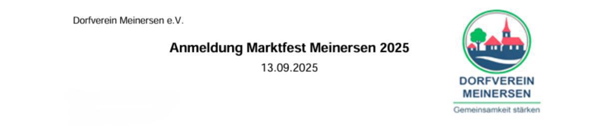 Anmeldeformular für das Marktfest 2025