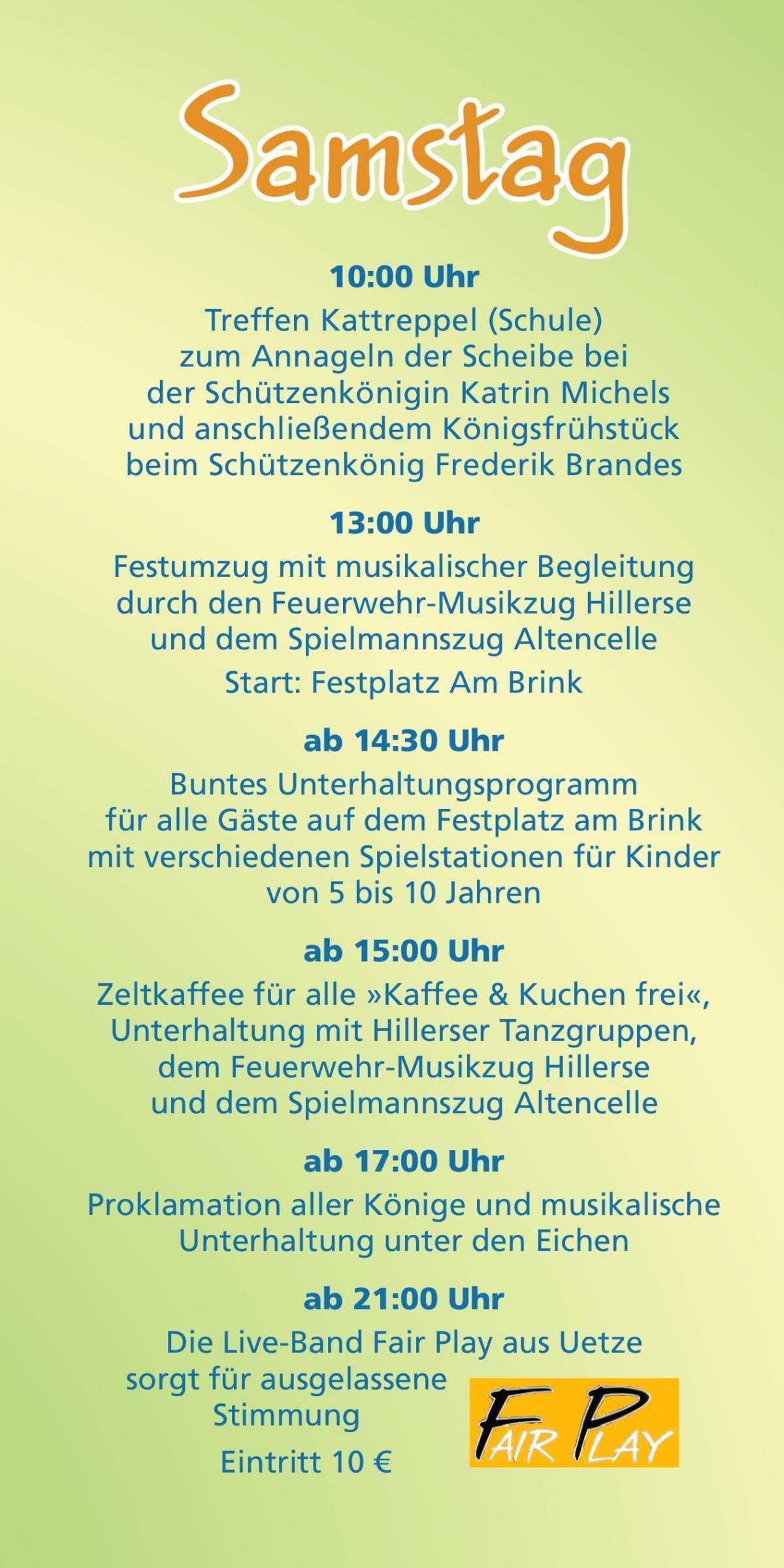 Volksfest Hillerse (inkl. Route)