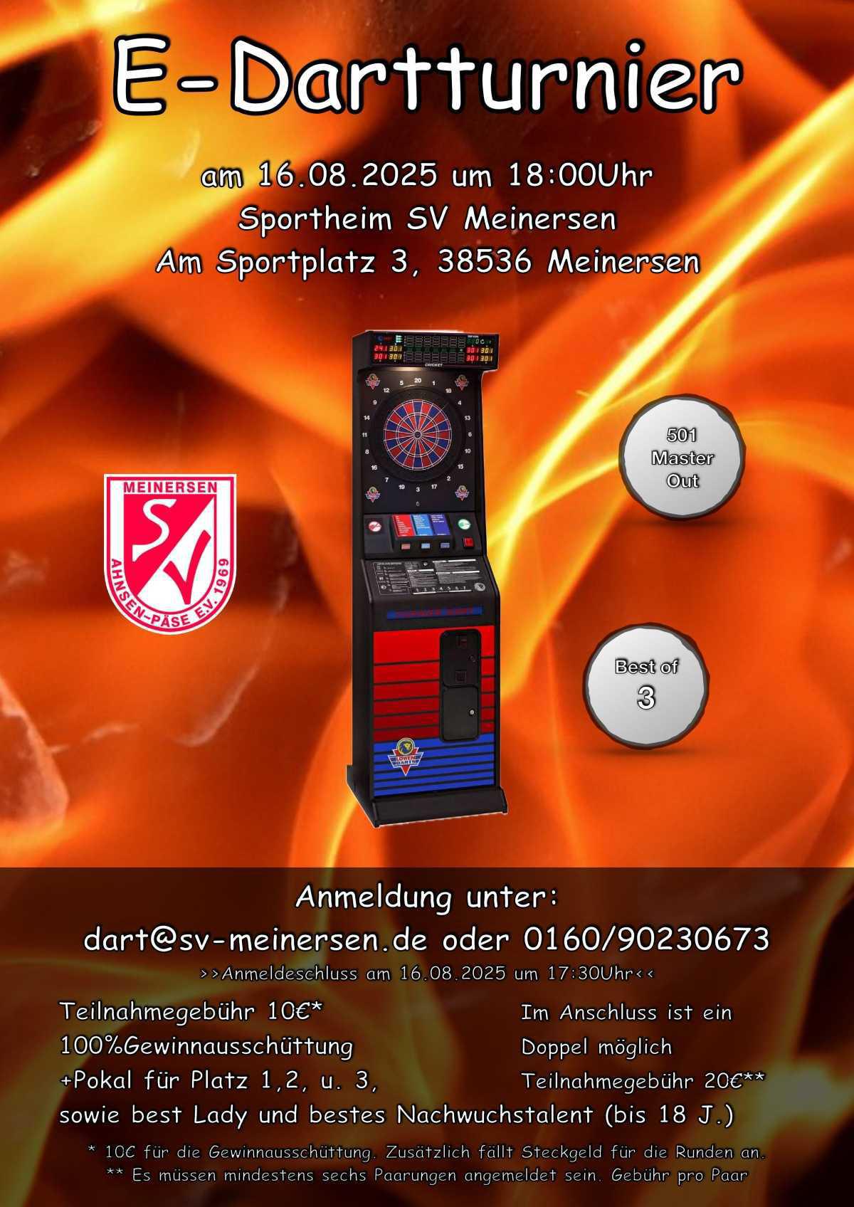 Ankündigung Dartturnier
