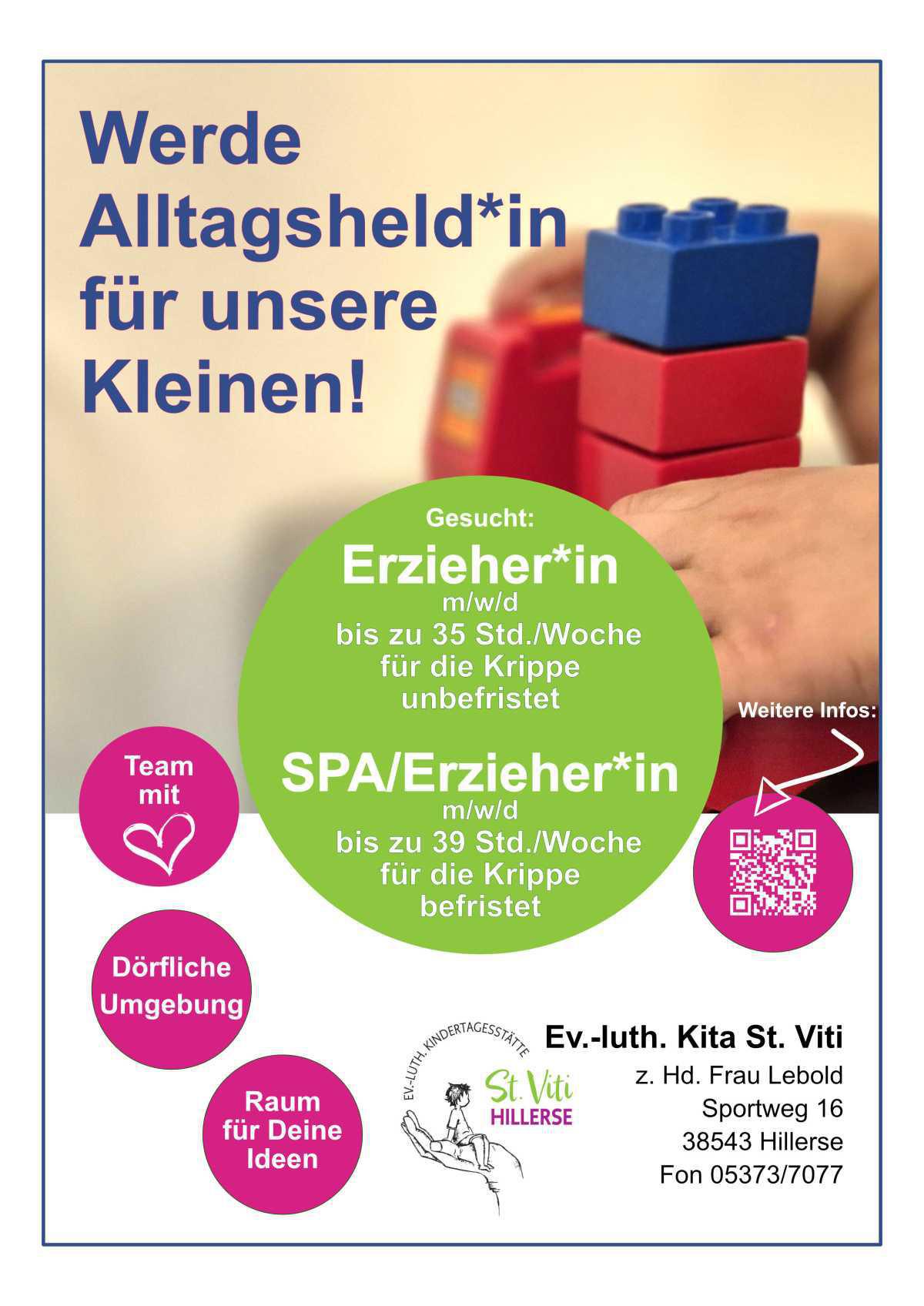 Erzieher*in (m/w/d) und SPA/Erzieher*in (m/w/d) gesucht! 