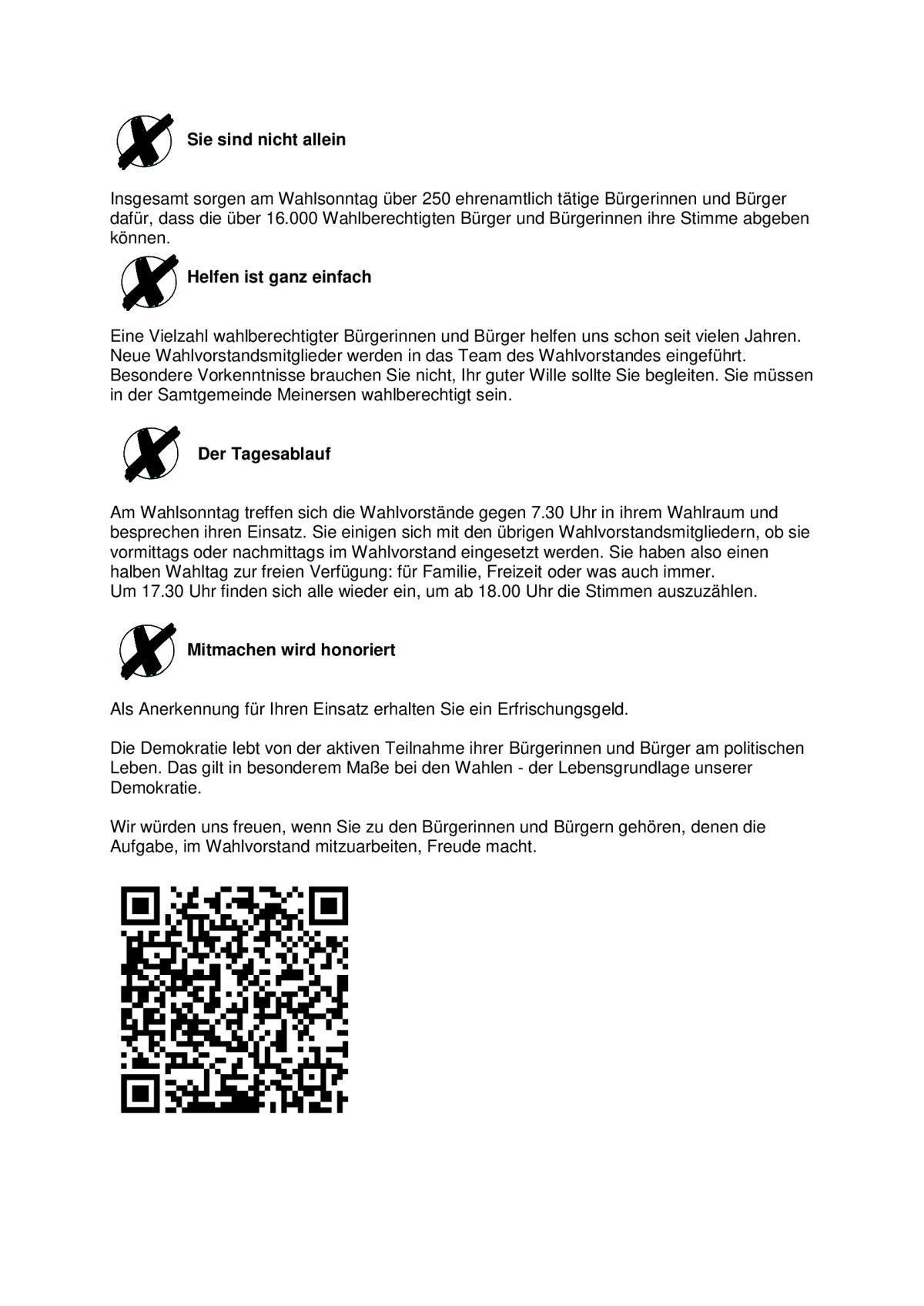 Werden Sie Wahlhelfer!