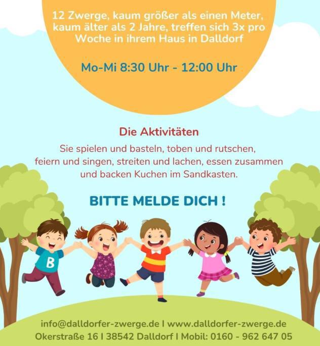 Dalldorfer Zwerge haben noch Plätze frei - BITTE MELDE DICH!