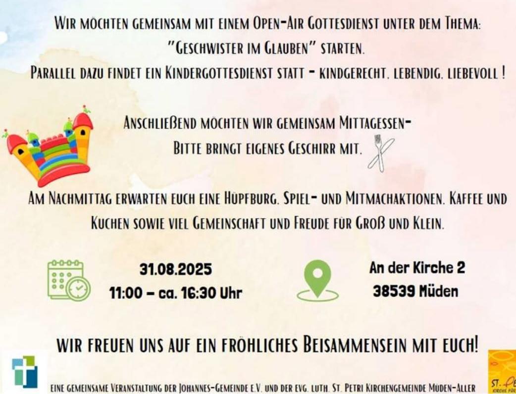 Sommerfest der Johannes.- und der St. Petri Gemeinde.